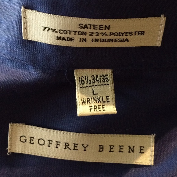 Dark Blue Men’s Dress Shirt - Picture 4 of 4